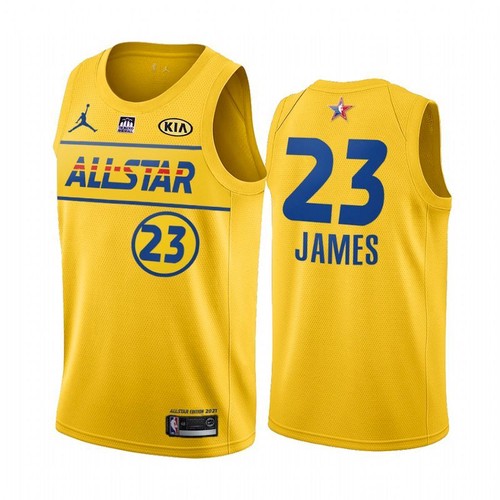 Men's 2021 All-Star #23 LeBron James Yellow NBA Western Conference Stitched Jersey Men's 2021 All-Star #23 LeBron James Yellow NBA Western Conference Stitched Jersey
